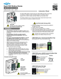 Thumbnail of document Data Sheet - 9900 Modbus Module